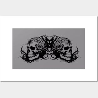 gothic skulls design Posters and Art